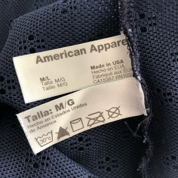 AMERICAN APPAREL Sheer Lace Boxy Top in Blue - Picture 4 of 4